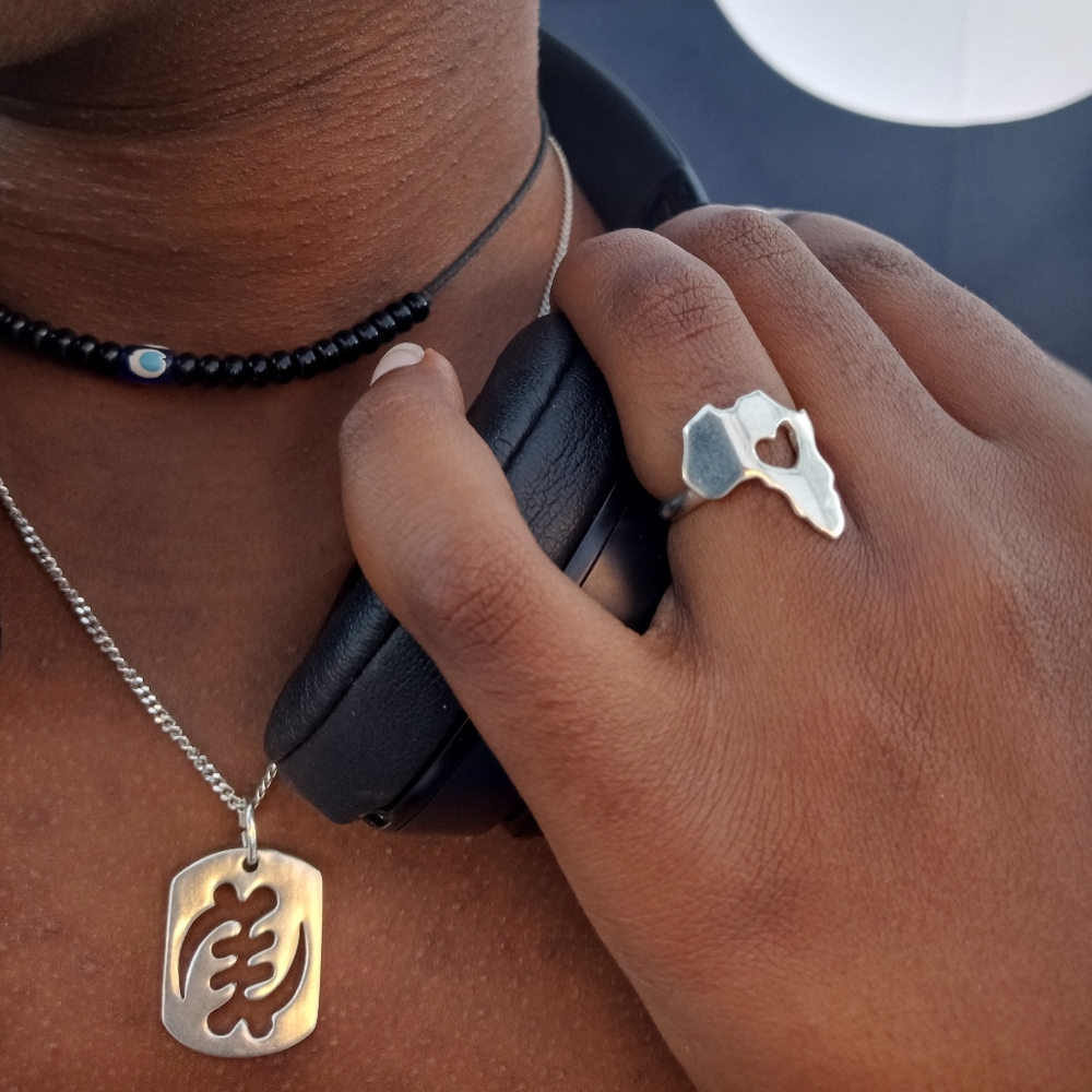 HANDMADE LOVE ❤️ AFRICA RING .925 STERLING SILVER RING